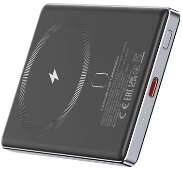 Powerbank Canyon OnPower 505 slim Magsafe 5000 mAh PD20W Dark Grey (CNS-CPB505DG) - obraz 3