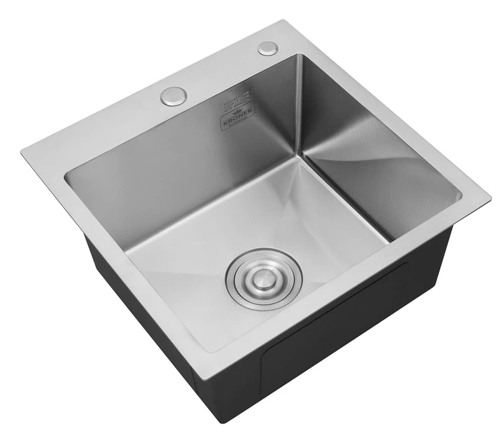 Кухонная мойка KRONER (KRP) Gebürstet-5050HM D3.0-1.0T215 + сушка для посуды - изображение 2