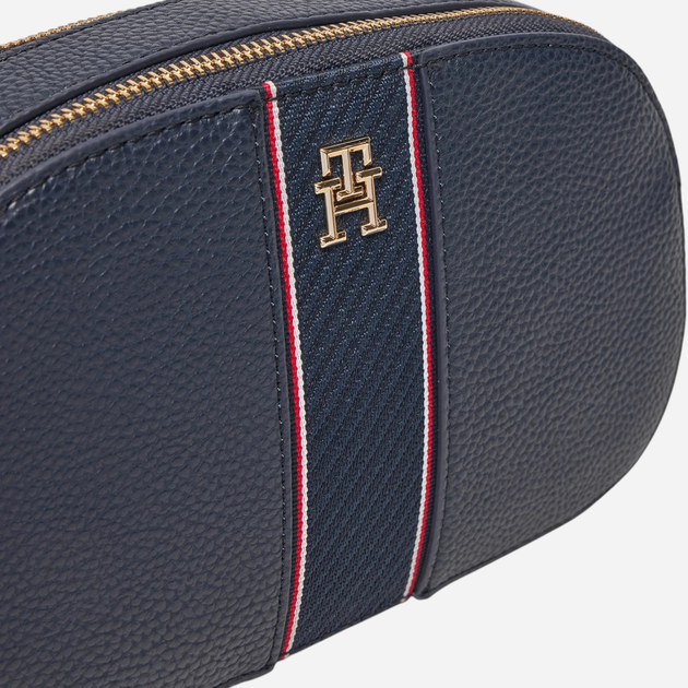 Сумка крос-боді через плече жіноча маленька Tommy Hilfiger AW0AW16898-DW6 Темно-синя (8720638206996) - зображення 3