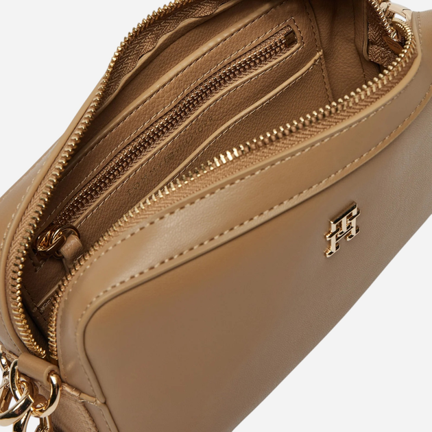 Torebka crossbody damska mała Tommy Hilfiger AW0AW16894-RBC Jasnobrązowa (8720638200338) - obraz 4