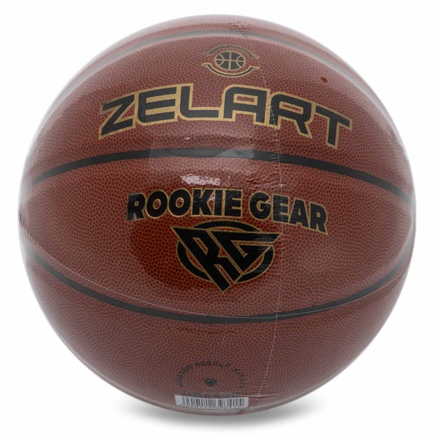 Мяч баскетбольный № 7 ZELART ROOKIE GEAR коричневый GB4430 - изображение 7