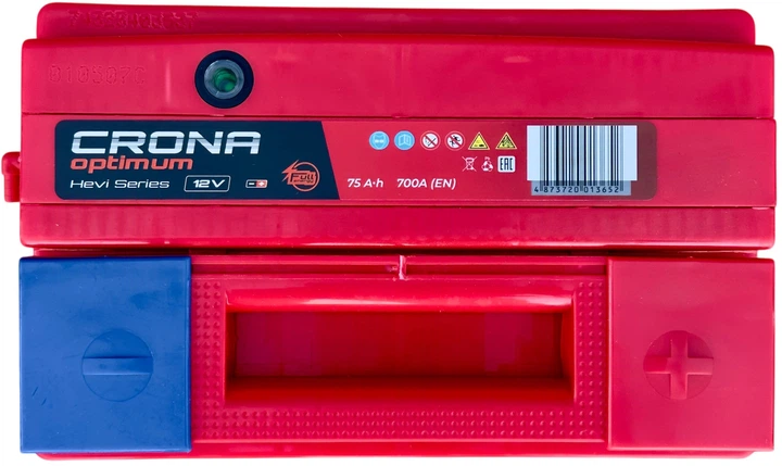 Аккумулятор автомобильный Kainar CRONA 75 А/час (-/+) EN700 (СТ-00077578) - Фото 3 Аккумулятор автомобильный Kainar CRONA 75 А/час (-/+) EN700 (СТ-00077578) - изображение 3