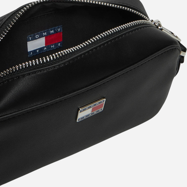 Сумка крос-боді через плече жіноча маленька Tommy Hilfiger AW0AW16961-BDS Чорна (8720638201359) - зображення 4