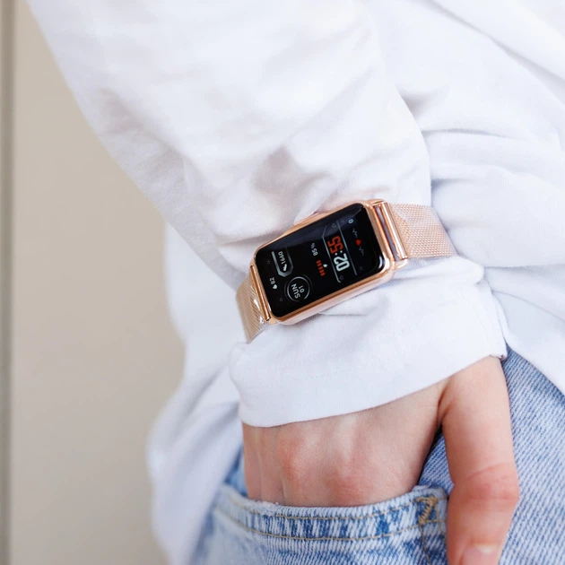 Смарт-годинник UWatch Mioband Nano+ Gold 1,47 дисплей 1,47 з двома ремінцями - Фото 4 Смарт-годинник UWatch Mioband Nano+ Gold 1,47 дисплей 1,47 з двома ремінцями - зображення 4