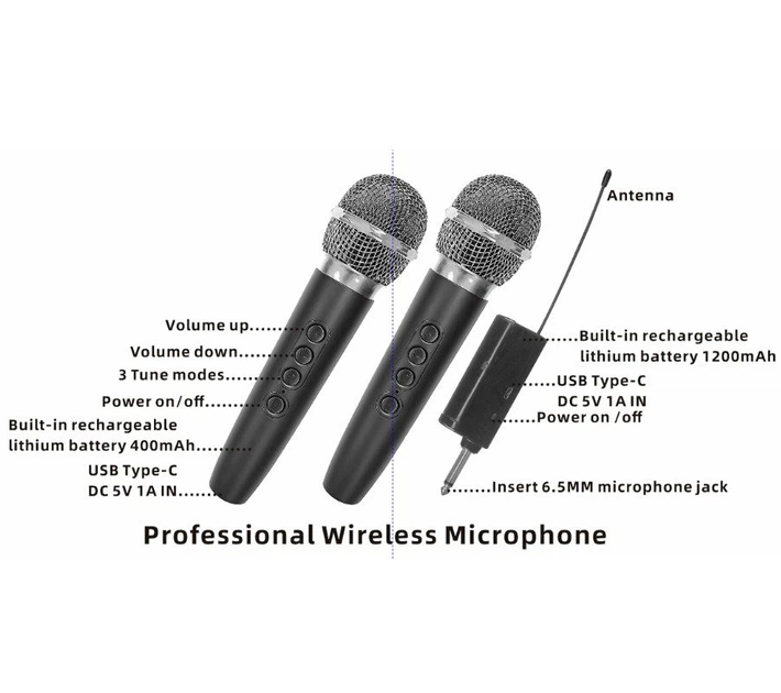 Портативная колонка BIG ALIEN-XR12 75W, USM/MP3/FM/Bluetooth + 2 микрофона караоке - Фото 2 Портативная колонка BIG ALIEN-XR12 75W, USM/MP3/FM/Bluetooth + 2 микрофона караоке - изображение 2