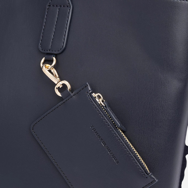 Torba shopper damska duża Tommy Hilfiger AW0AW17333-0GY Ciemnogranatowa (8720638200413) - obraz 4