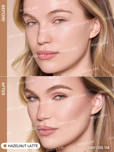 Рідкий кремовий контур SHEGLAM Sun Sculpt Liquid Contour Hazelnut Latte, 5.2 мл - Фото 3 Рідкий кремовий контур SHEGLAM Sun Sculpt Liquid Contour Hazelnut Latte, 5.2 мл - изображение 3