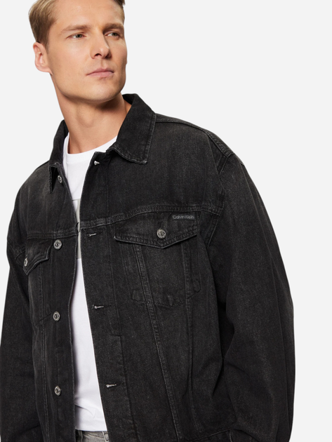 Kurtka jeansowa męska Calvin Klein Jeans J30J327024-1BY L Czarna (8720639941452) - obraz 4