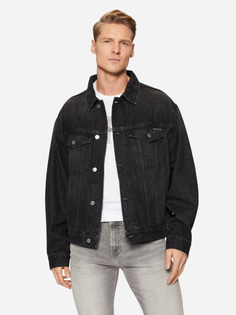 Kurtka jeansowa męska Calvin Klein Jeans J30J327024-1BY XL Czarna (8720639941537) - obraz 1