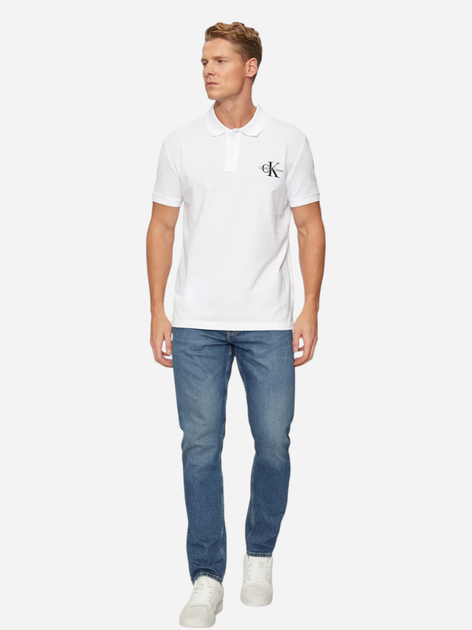 Поло чоловіче Calvin Klein Jeans J30J325664-YAF XL Біле (8720639916313) - зображення 3