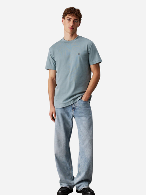 Koszulka męska bawełniana Calvin Klein Jeans J30J326683-PC2 L Niebieska (8720639921126) - obraz 3