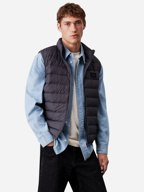 Bezrękawnik męski puchowy Calvin Klein Jeans J30J326718-BAN 2XL Ciemnoszary (8720639907120) - obraz 1