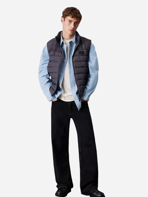 Теплий жилет пуховий чоловічий Calvin Klein Jeans J30J326718-BAN XL Темно-сірий (8720639907069) - зображення 3