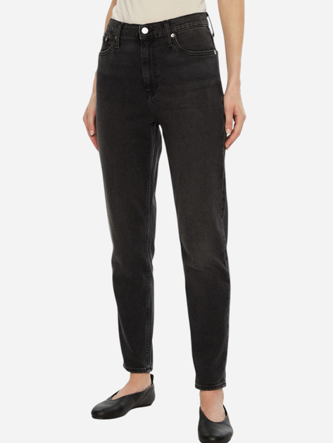 Jeansy regular fit damskie Calvin Klein Jeans J20J224518-1BY 29-28 Czarne (8720639946358) - obraz 1