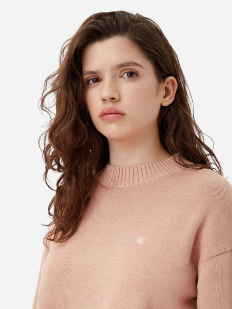 Sweter damski bawełniany Calvin Klein Jeans J20J224802-TGW XS Brzoskwiniowy (8720639903696) - obraz 4
