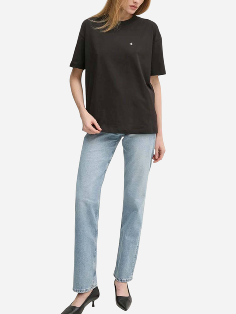 Футболка бавовняна жіноча Calvin Klein Jeans J20J225113-BEH XS Чорна (8720639929450) - зображення 3