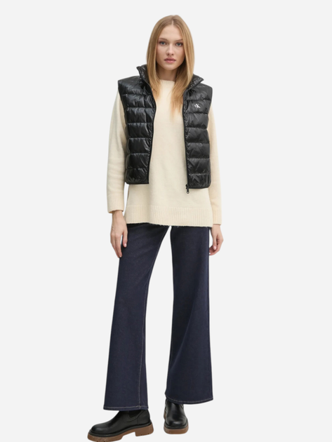 Теплий жилет пуховий короткий жіночий Calvin Klein Jeans J20J224711-BEH S Чорний (8720639916412) - зображення 3