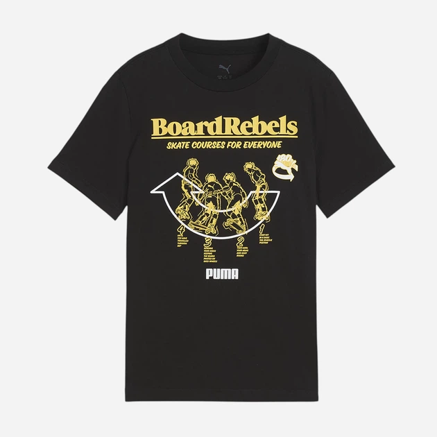Подростковая футболка для мальчика Puma Mid90S Graphic Tee I B 68514401 152 см Черная (4067983634659) - изображение 4