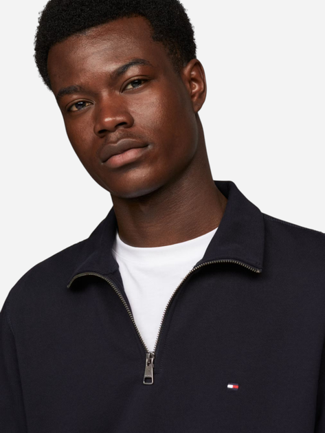 Светр чоловічий на блискавці Tommy Hilfiger MW0MW37238-DW5 XL Темно-синій (8720637780640) - зображення 4