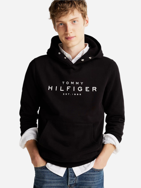 Худі чоловіче Tommy Hilfiger MW0MW37455-BDS S Чорне (8720638260882) - зображення 1