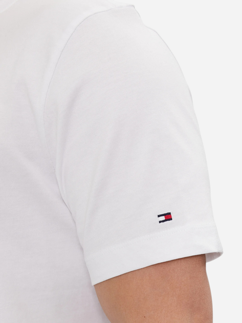 Koszulka męska bawełniana Tommy Hilfiger MW0MW33691-YBR XL Biała (8720645698661) - obraz 5