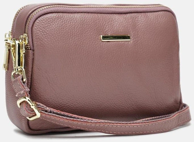 Жіноча шкіряна сумка Borsa Leather натуральна шкіра бежева 54480 - Фото 2 Жіноча шкіряна сумка Borsa Leather натуральна шкіра бежева 54480 - зображення 2