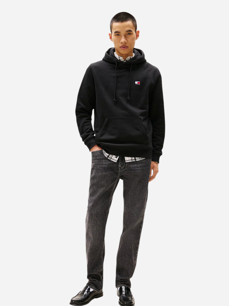 Худі чоловіче Tommy Jeans DM0DM20258-BDS XL Чорне (8720638422594) - зображення 3