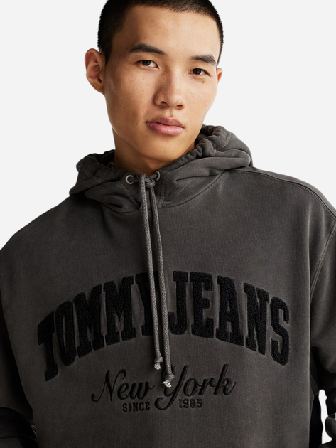 Худі оверсайз чоловіче Tommy Jeans DM0DM20263-BDS L Темно-сіре (8720638584650) - зображення 4