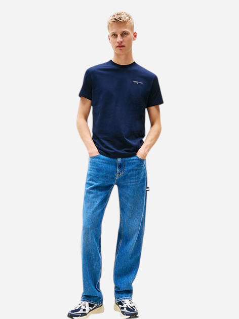 Футболка бавовняна чоловіча Tommy Jeans DM0DM21188-C1G S Темно-синя (8720638503620) - зображення 3
