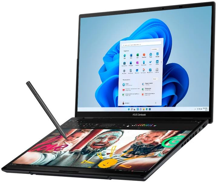 Ноутбук Asus ZenBook Duo (2024) UX8406MA-PZ355X Inkwell Gray / 14" OLED 3K 120 Гц, Multi-touch / Intel Core Ultra 7 155H / RAM 32 ГБ / SSD 1 ТБ / Intel Arc Graphics / Windows 11 Pro - Фото 9 Ноутбук Asus ZenBook Duo (2024) UX8406MA-PZ355X Inkwell Gray / 14" OLED 3K 120 Гц, Multi-touch / Intel Core Ultra 7 155H / RAM 32 ГБ / SSD 1 ТБ / Intel Arc Graphics / Windows 11 Pro - изображение 9