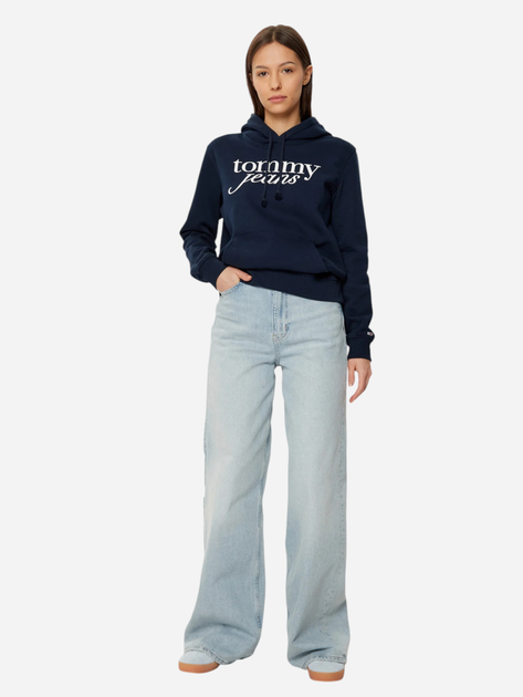 Худі жіноче Tommy Jeans DW0DW20170-C1G S Темно-синє (8720638420743) - зображення 3