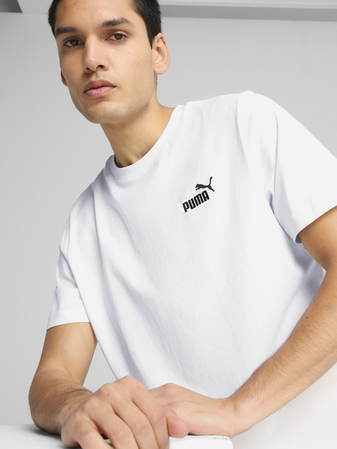 Koszulka męska bawełniana Puma Ess Small No.1 Logo Tee 68253402 S Biała (4067983300769) - obraz 5