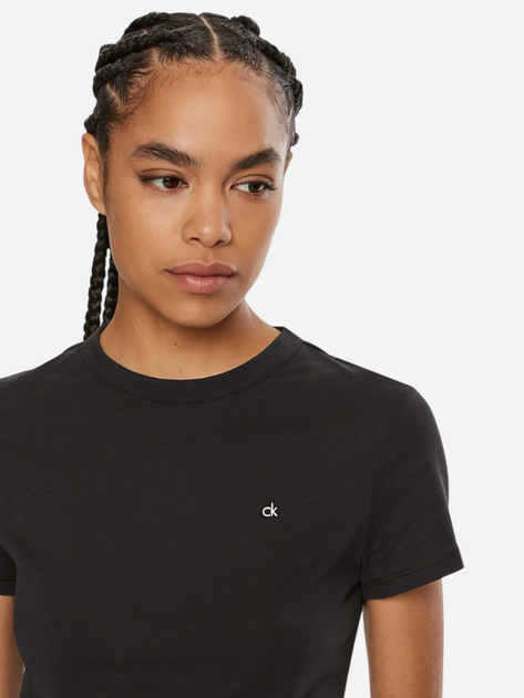 Koszulka damska bawełniana Calvin Klein K20K208061-BEH M Czarna (8720639735136) - obraz 4