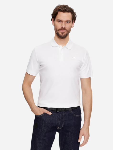 Поло чоловіче Calvin Klein K10K111657-YAF M Біле (8720107792951) - зображення 1
