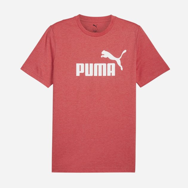 Koszulka męska Puma Ess No.1 Logo Heather Tee 68255011 L Czerwona (4067983316913) - obraz 1