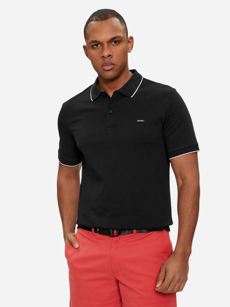 Поло чоловіче Calvin Klein K10K112751-BEH L Чорне (8720109020489) - зображення 1
