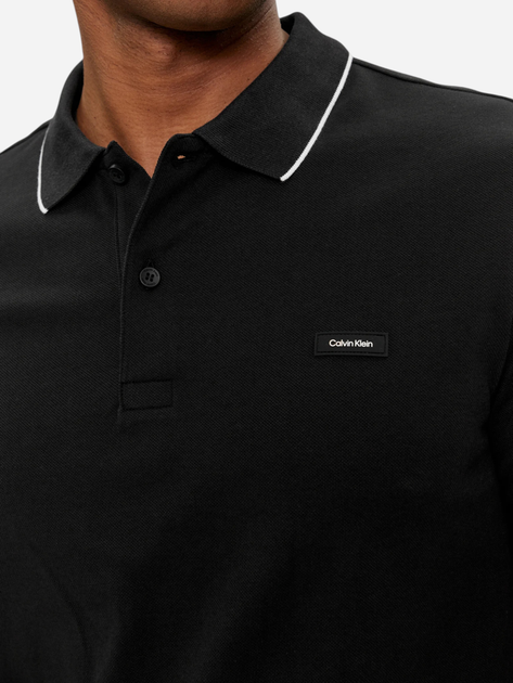 Поло чоловіче Calvin Klein K10K112751-BEH XL Чорне (8720109020823) - зображення 5