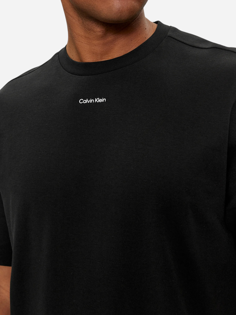 Футболка бавовняна чоловіча Calvin Klein K10K112487-BEH 2XL Чорна (8720109243833) - зображення 4