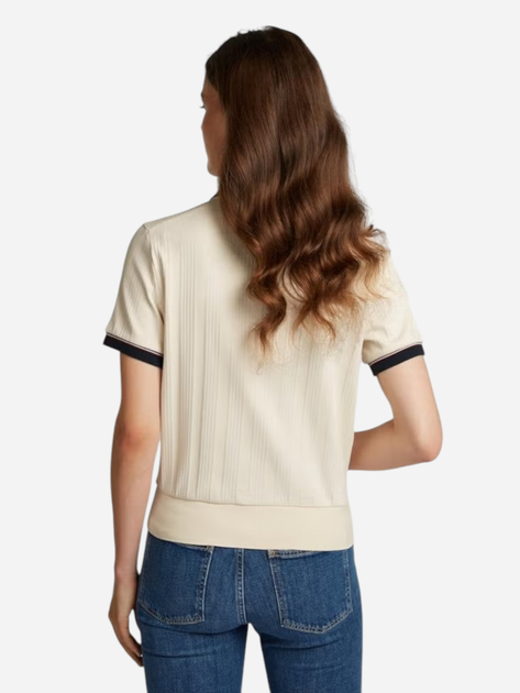 Поло жіноче Tommy Hilfiger WW0WW43925-AEF S Молочне (8720638414773) - зображення 2