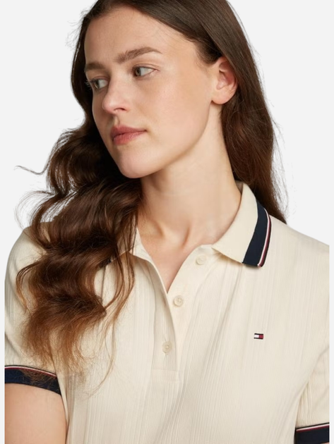 Поло жіноче Tommy Hilfiger WW0WW43925-AEF S Молочне (8720638414773) - зображення 4