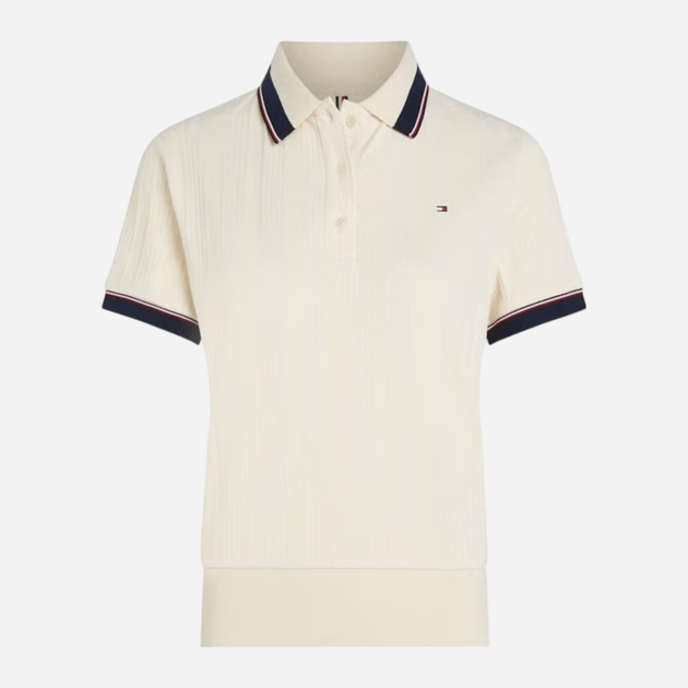 Поло жіноче Tommy Hilfiger WW0WW43925-AEF S Молочне (8720638414773) - зображення 5