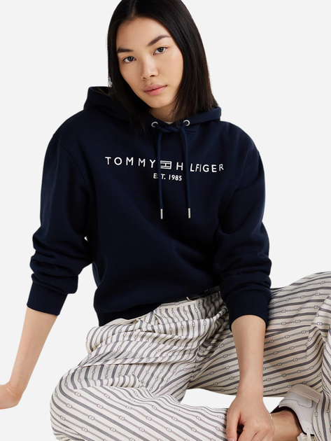 Худі жіноче Tommy Hilfiger WW0WW43598-C1G L Темно-синє (8720638386438) - зображення 4