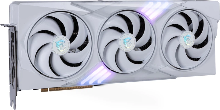 Відеокарта MSI PCI-Ex GeForce RTX 5080 GAMING TRIO OC WHITE 16GB GDDR7 (256bit) (2715/30000) (HDMI, 3 x DisplayPort) (RTX 5080 16G GAMING TRIO OC WHITE) - зображення 3