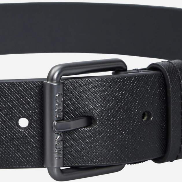 Ремінь чоловічий з натуральної шкіри Calvin Klein K50K512648-BEH 110 см Чорний (8721107053431) - зображення 3