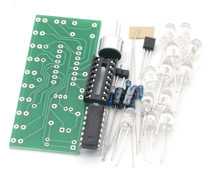 Набор для самостоятельной сборки CD4017 - светодиодный индикатор звука DIY kit - изображение 3