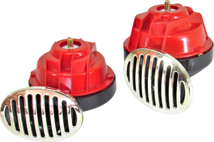 Звуковий сигнал (електричний) "УЛІТКА" 12V, 410/510 Гц LAVITA [LA 180404] (хром, кришка) - изображение 2