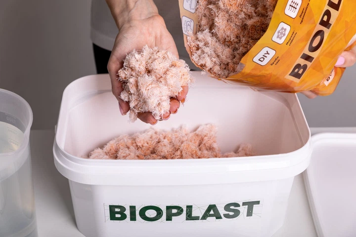 Жидкие обои Bioplast Арт. 1051, 1кг, 4 м², шелковое волокно, голубой (светло-голубой) - изображение 8
