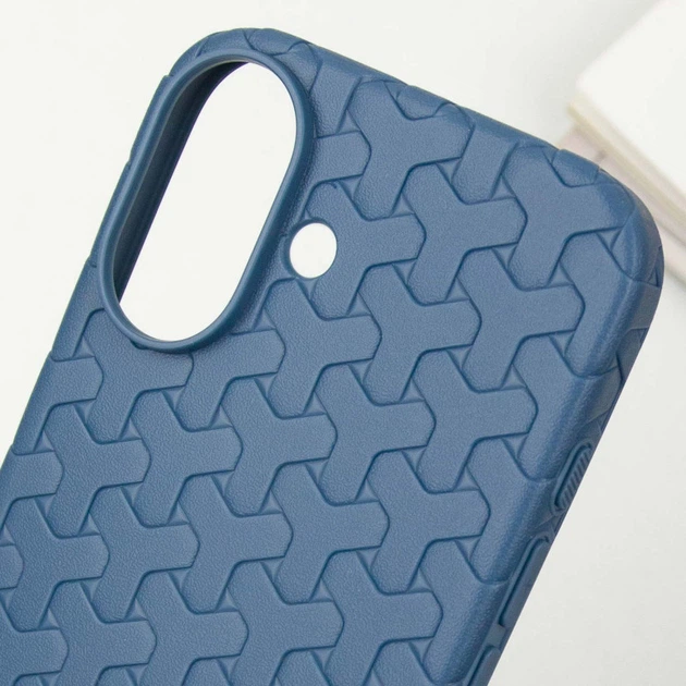 Чохол протиударний TPU Weaving для Apple iPhone 16 (6.1") Blue - зображення 5