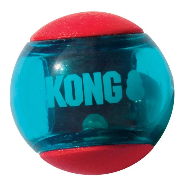Игрушка мяч-пещалка для собак малых пород KONG Squeezz Action Ball S - Фото 2 Игрушка мяч-пещалка для собак малых пород KONG Squeezz Action Ball S - изображение 2