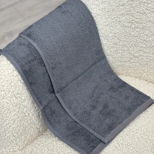 Рушник "Aurora" 50*90 см (450 г/м2) dark grey - зображення 3